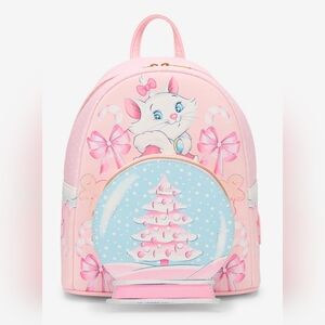 Loungefly Disney Marie Aristocats Snow Globe Backpack NWT